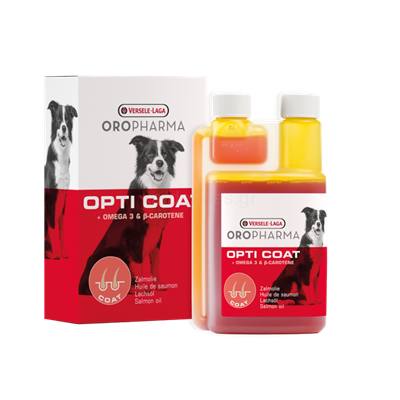 (Exp: 30/06/2023) OROPHARMA - Opti Coat Omega 3 + Beta Carotene อาหารเสริมบำรุงขนและผิวหนังสุนัข สูต